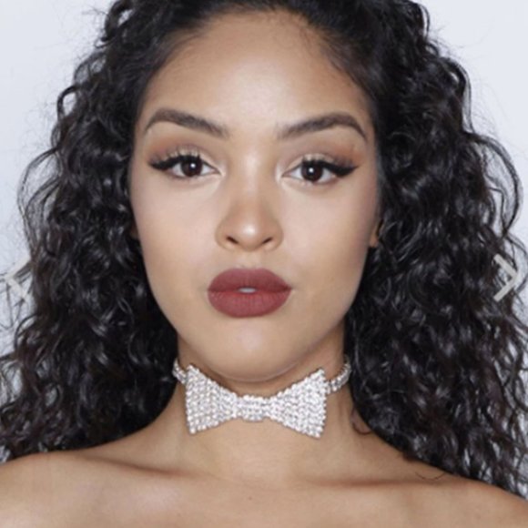 Crystal Bow Tie Choker Collar Chain Lady Rhinestone Tennis Chain Necklace - Picture 2 of 8